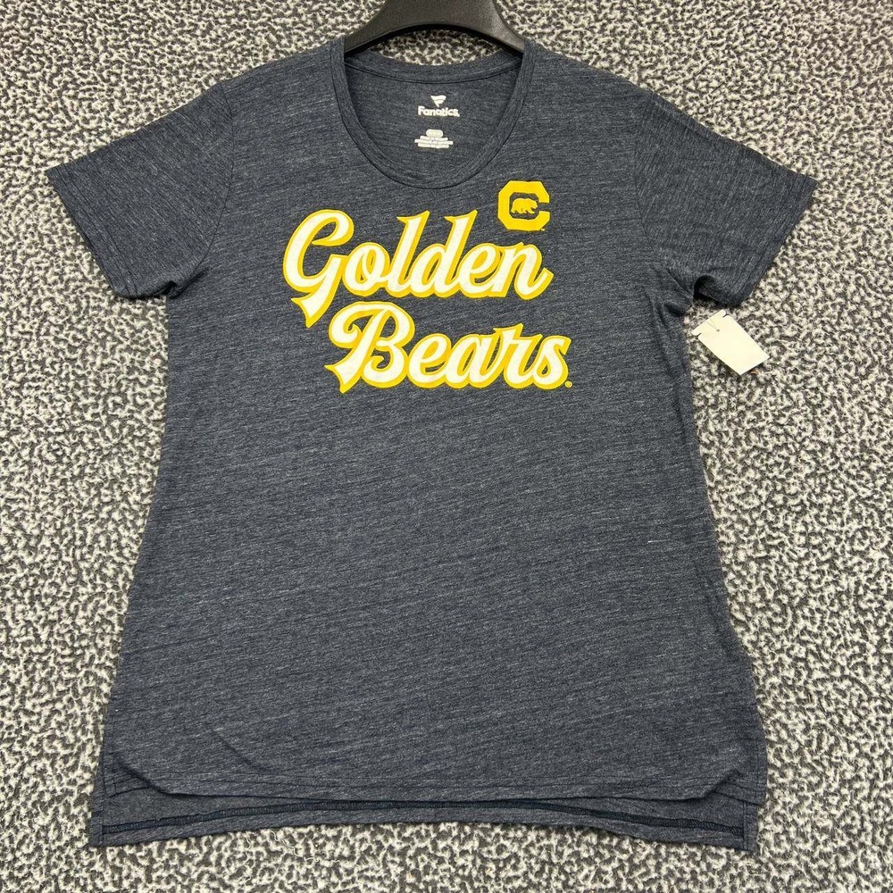 California Golden Bears Shirt Men Medium Gray Fanatics Short Sleeve New M